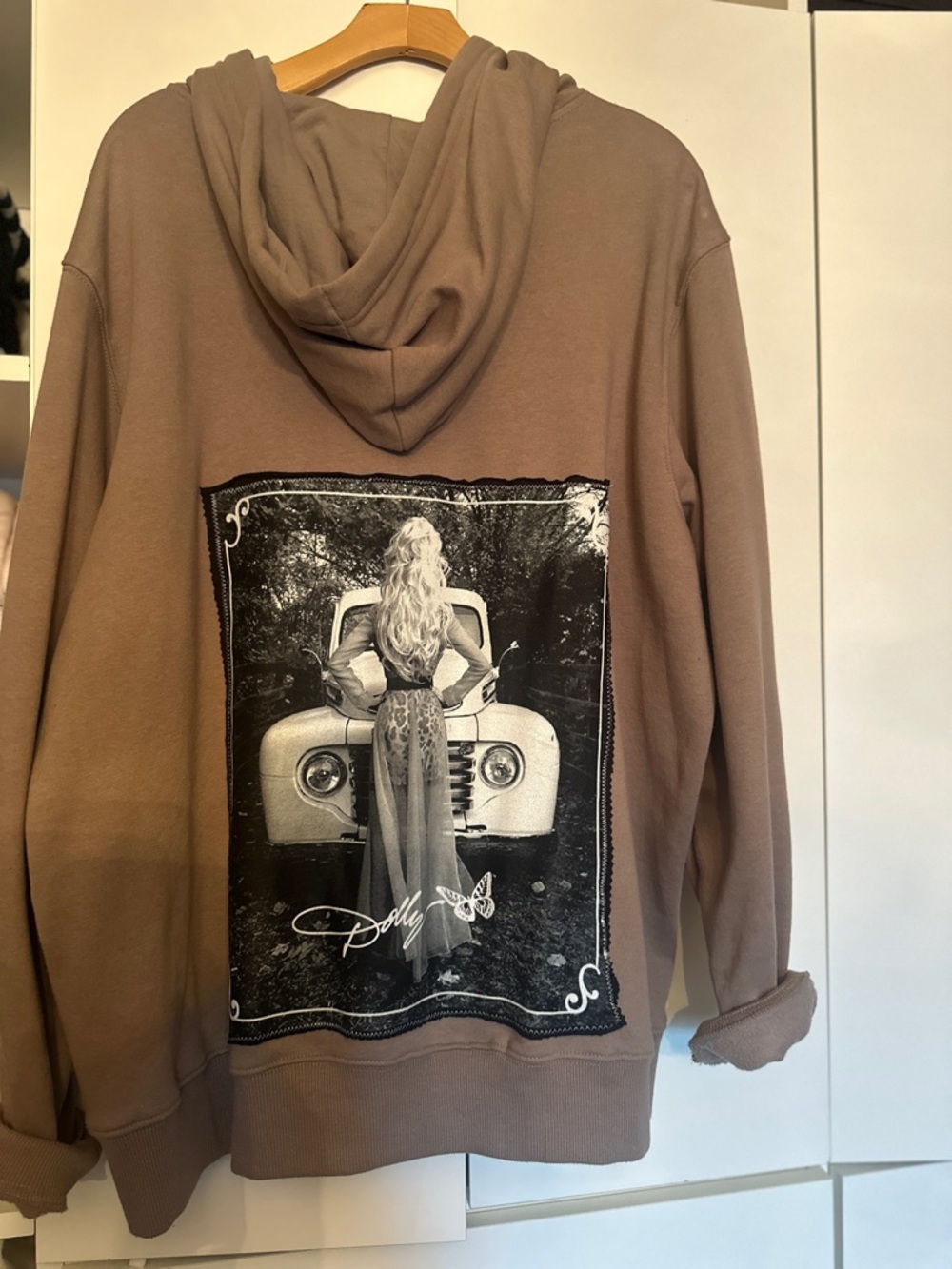 Dolly up cycled hoodie! Oversized unisex